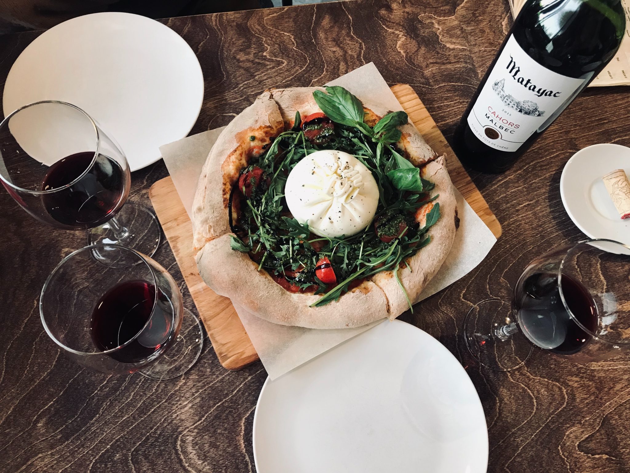 pizza so syrom buratta