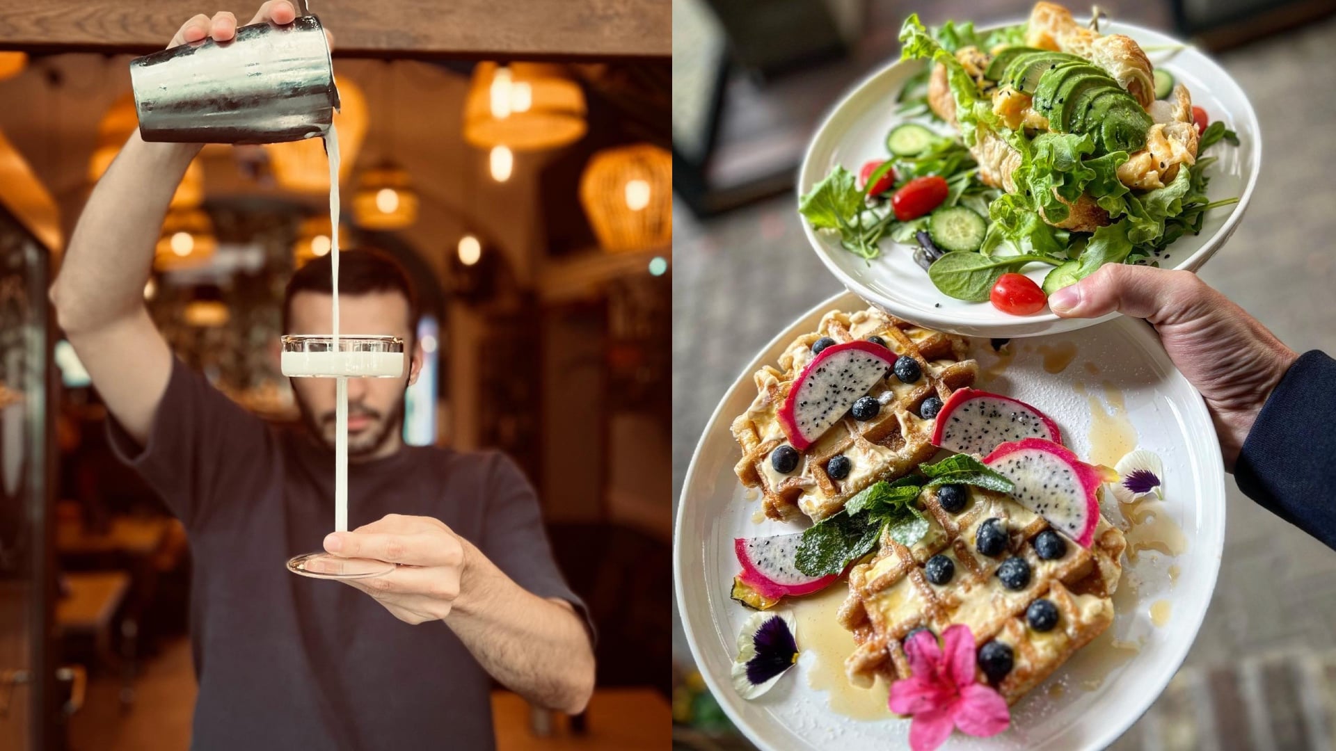 Na snímke je barman z Aqua Caffé