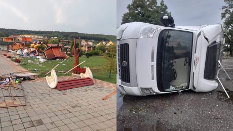 Obrovské škody v Podhájskej, kde možno udrelo tornádo. Rozbité chatky, prevrátený karaván