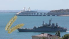 Na snímke ruské bojová loď v Čiernom mori
