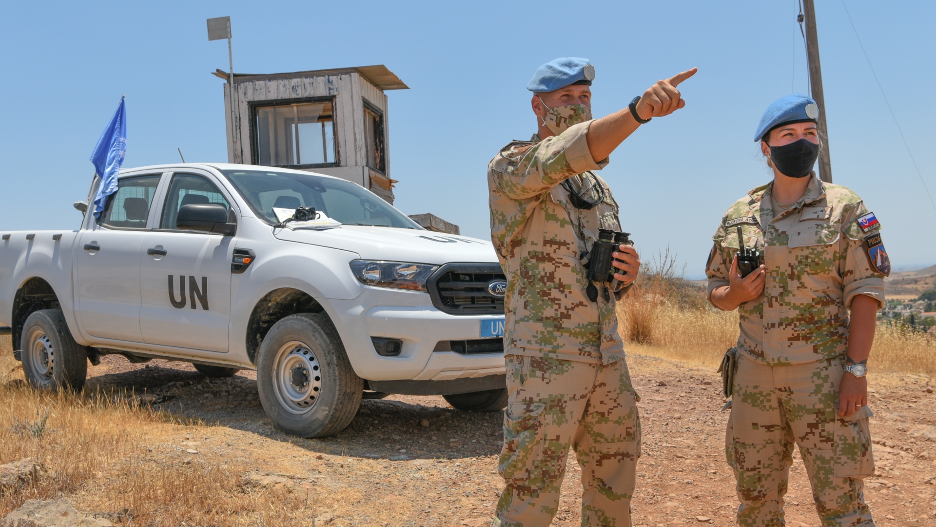 Na snímke sú príslušníci z OSN