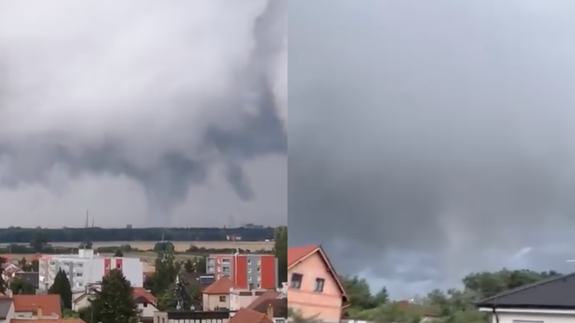 Zachytené tornádo v Česku