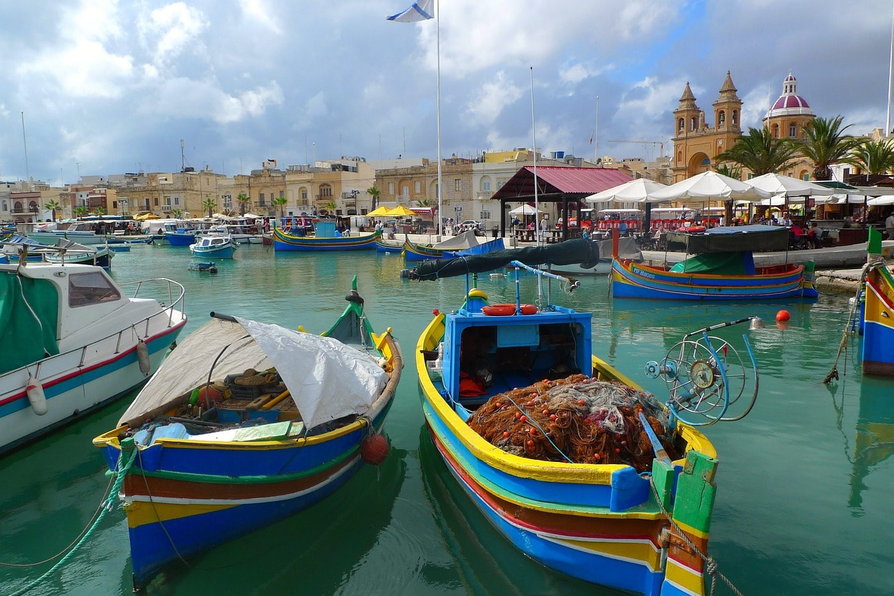 na snímke je prístav na Malte