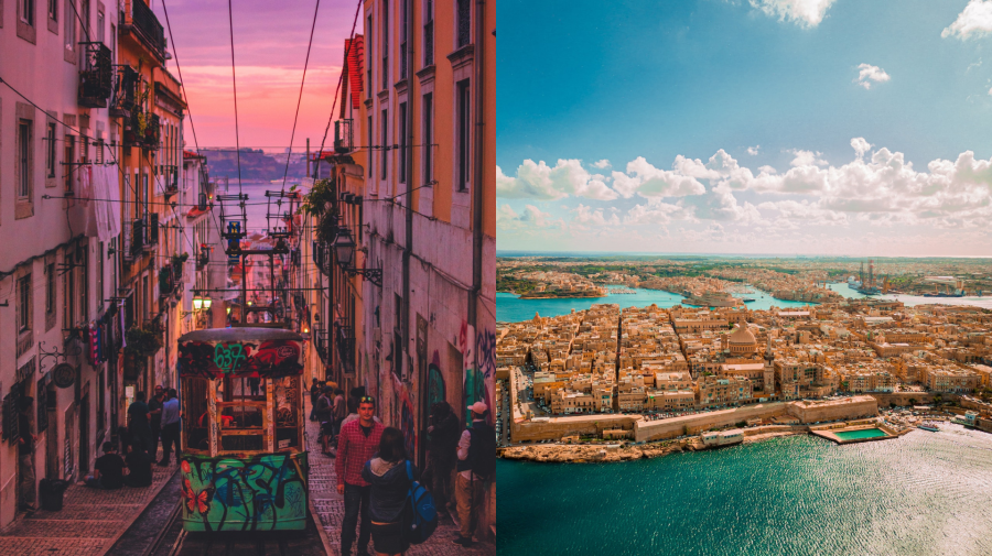 ulica v Portugalsku a mesto v Malte