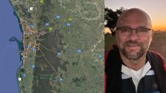 Mapa Austrálie a tvár Richarda Sulíka