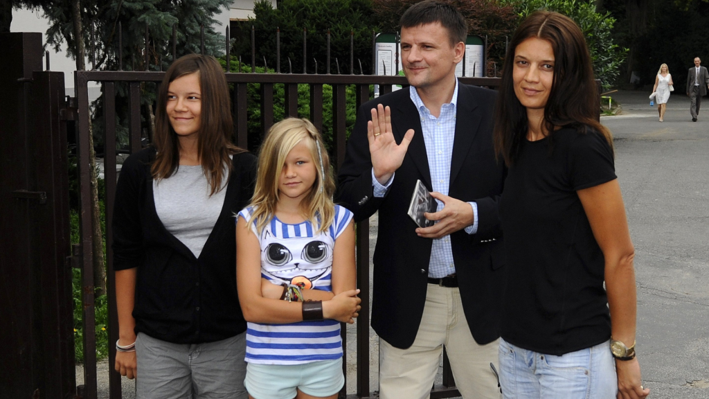 Alojz Hlina s rodinou