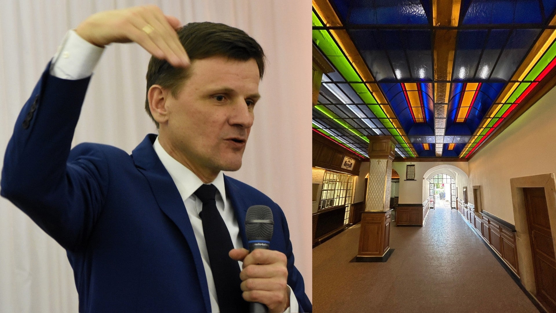 Alojz Hlina gestikuluje