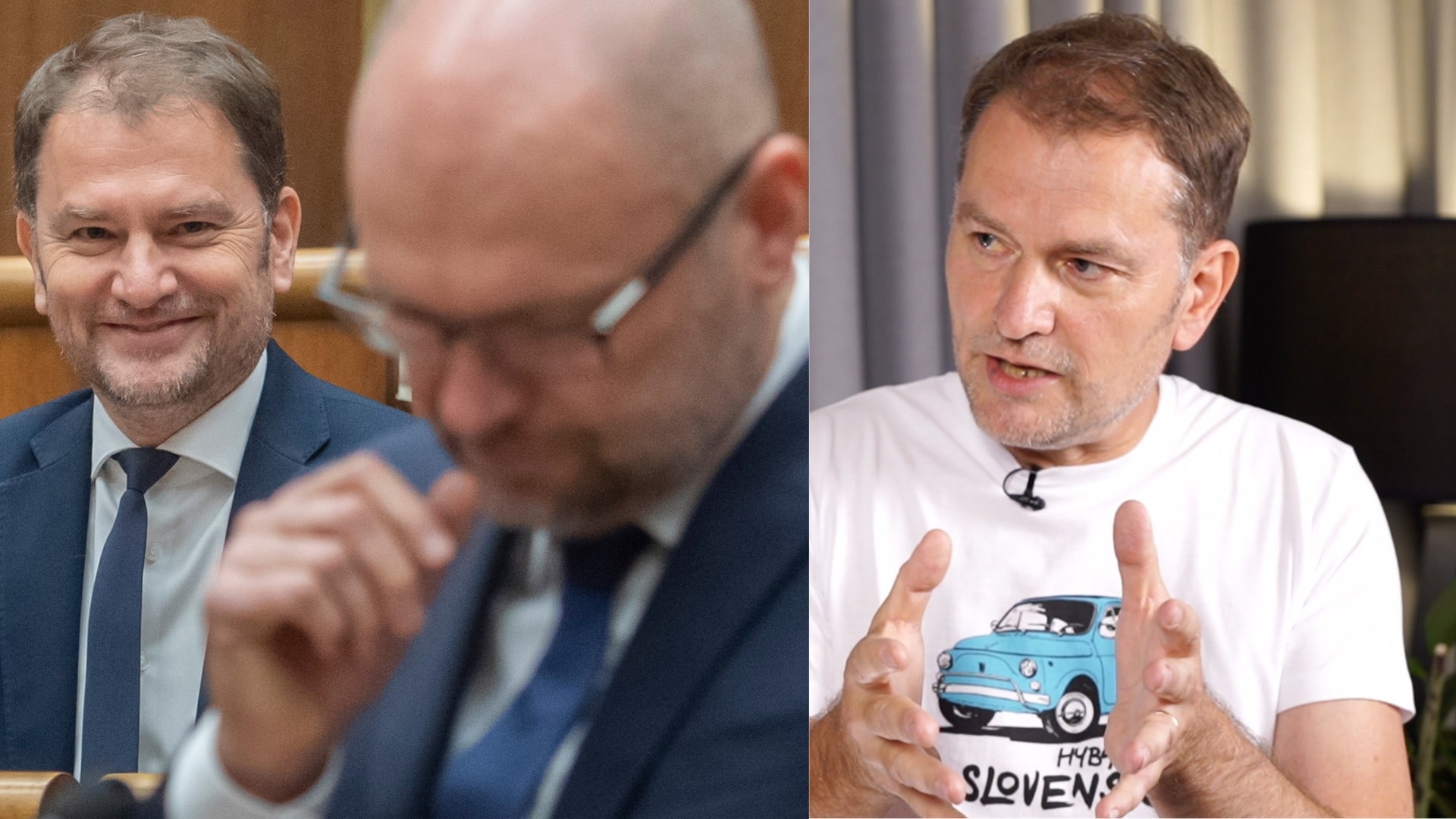 Richard Sulík a Igor Matovič gestikulujú