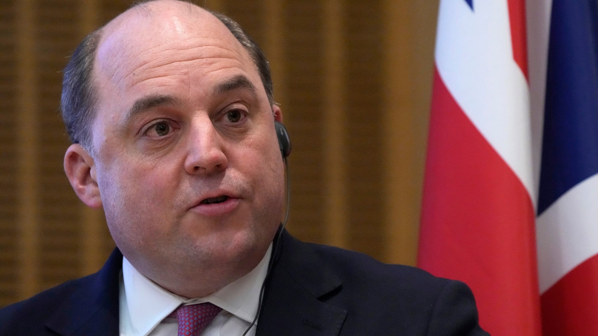 Na snímke bývalý minister obrany Spojeného kráľovstava, Ben Wallace.