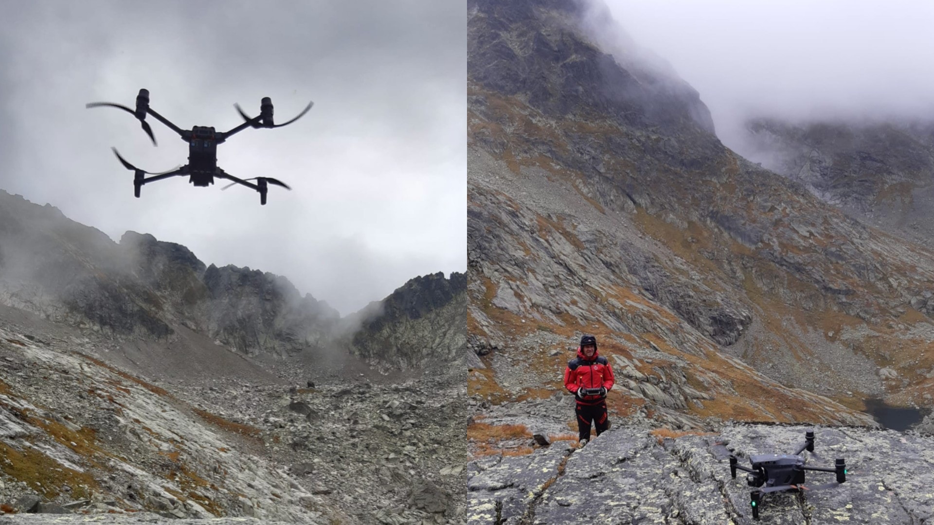 Dron vo Vysokých Tatrách a muž, ktorý ho ovláda