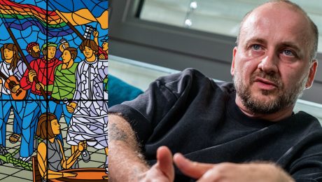 Róbert Slovák a vitráž DPOH