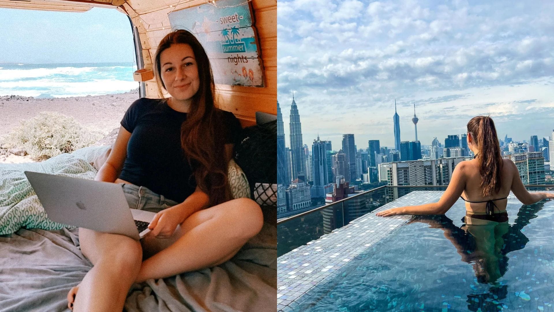 mladá žena s notebookom