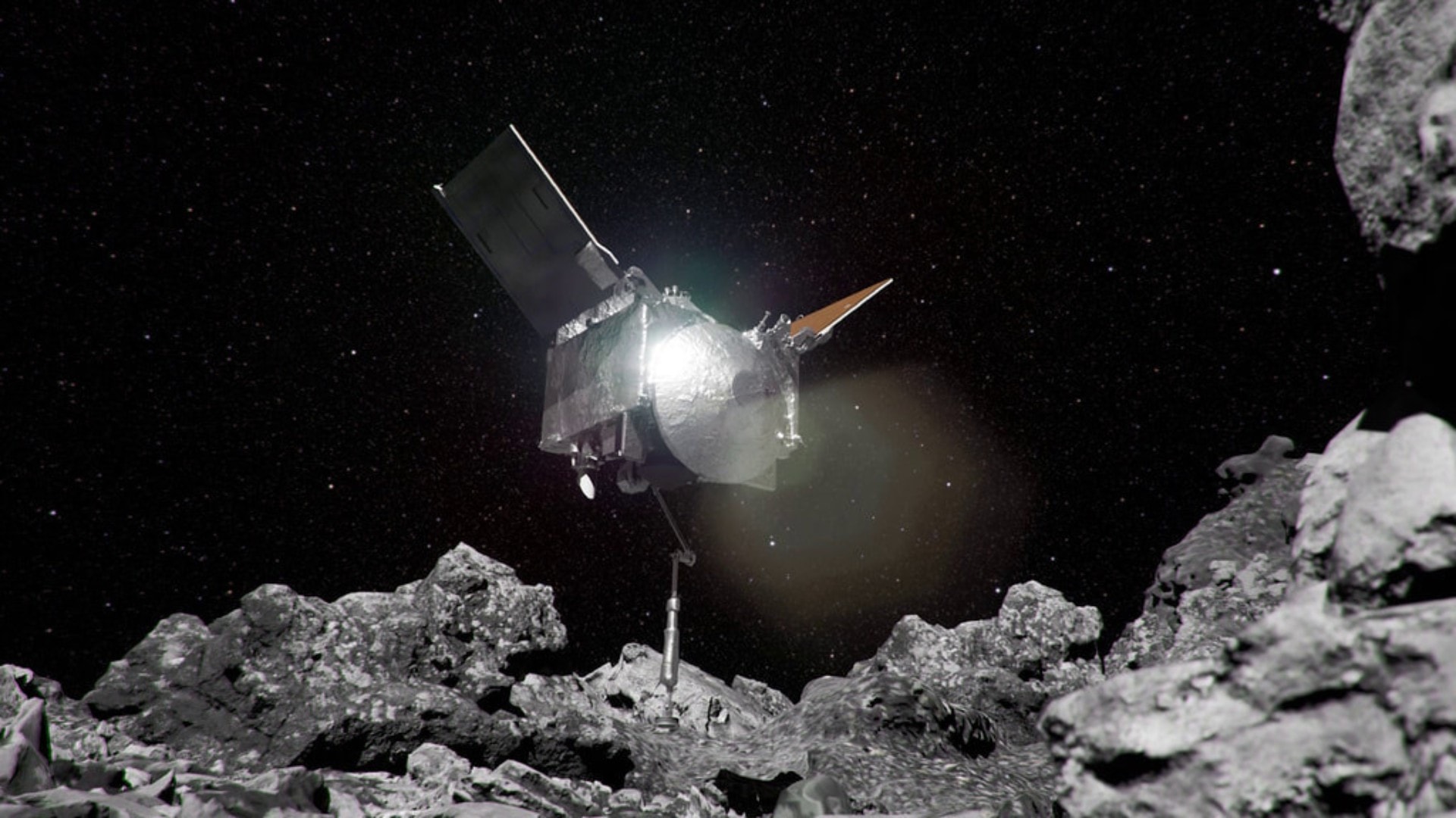 OSIRIS-REx opúšťa asteroid Bennu.