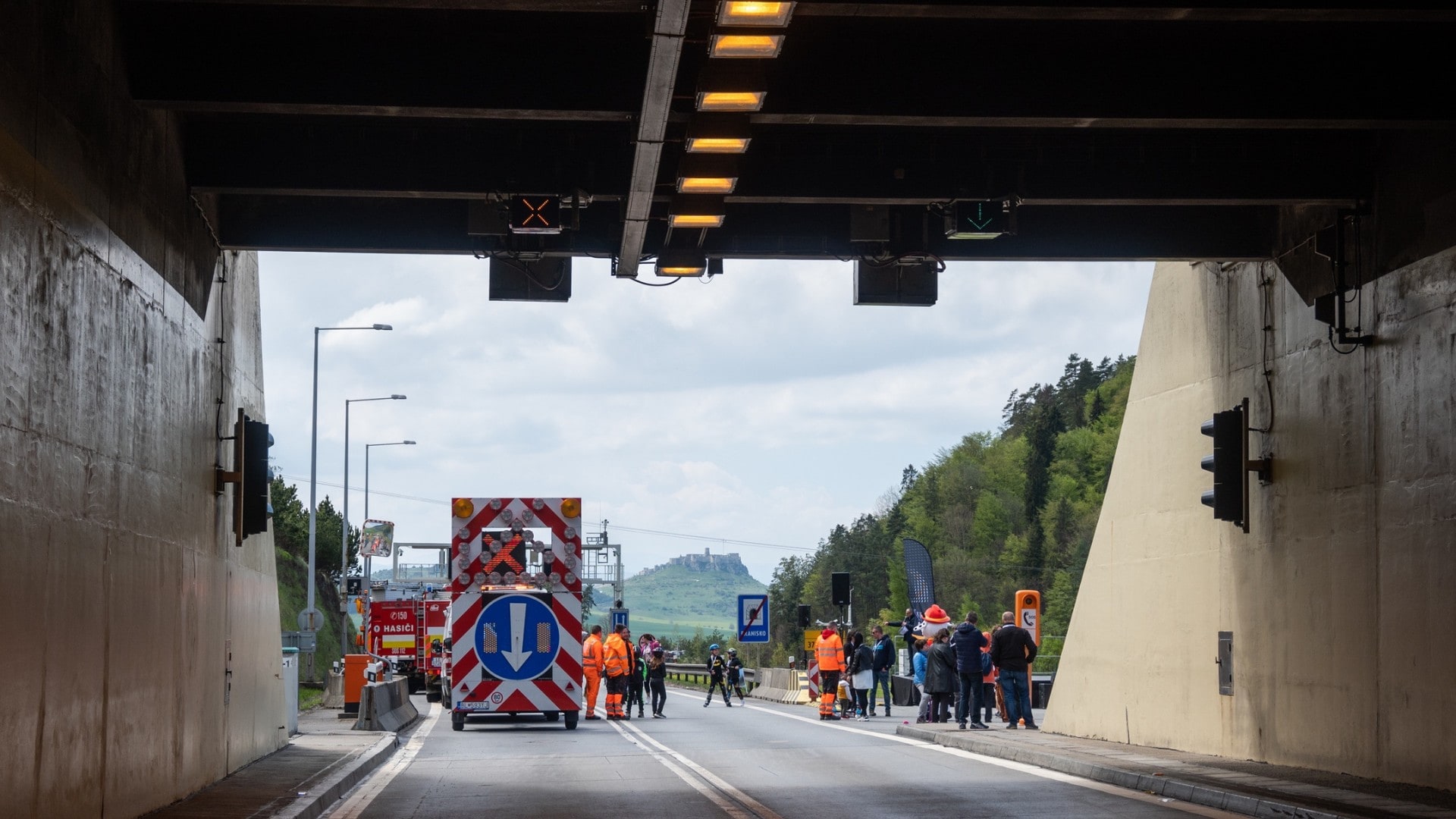 Na snímke západný potrál tunela Branisko počas Dňa otvoreného tunela Branisko pri obci Beharovce, okres Levoča.