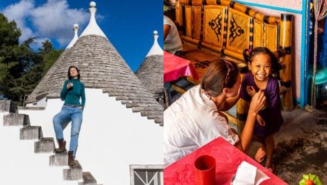 Ivana v Apulii a v bistre na Filipínach s malým dievčatkom