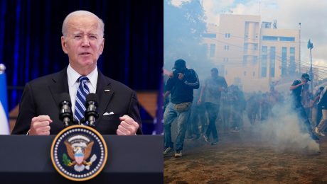 Joe Biden má prejav počas vojny v Izraeli, protestujúci vo vojne