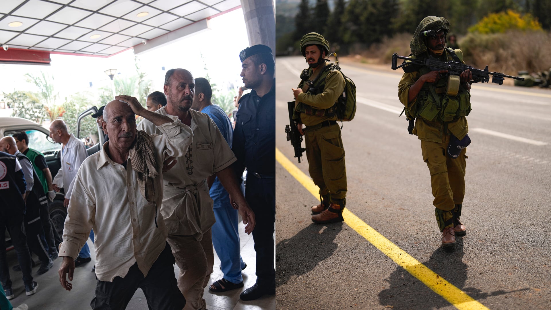 Izraelskí vojaci vo vojne v Izraeli. Palestínčania na úteku