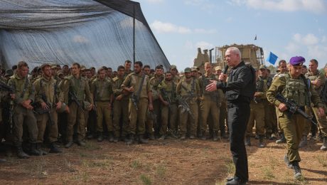 Minister obrany Izraela Galant a armáda, vojaci