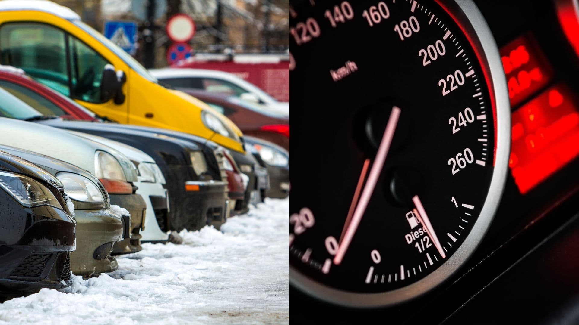 autá parkovisko tachometer