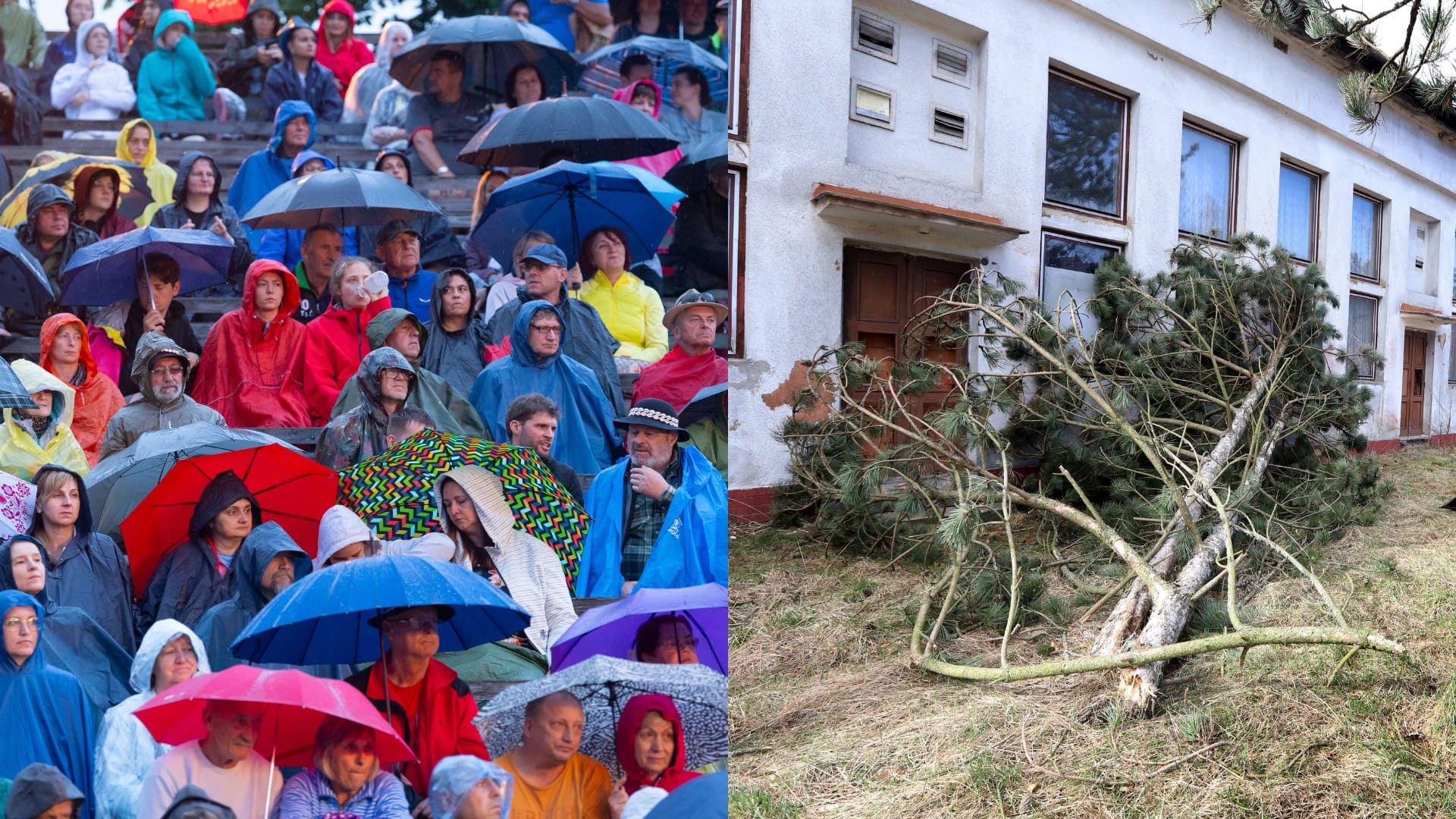 počasie dážď víchrica