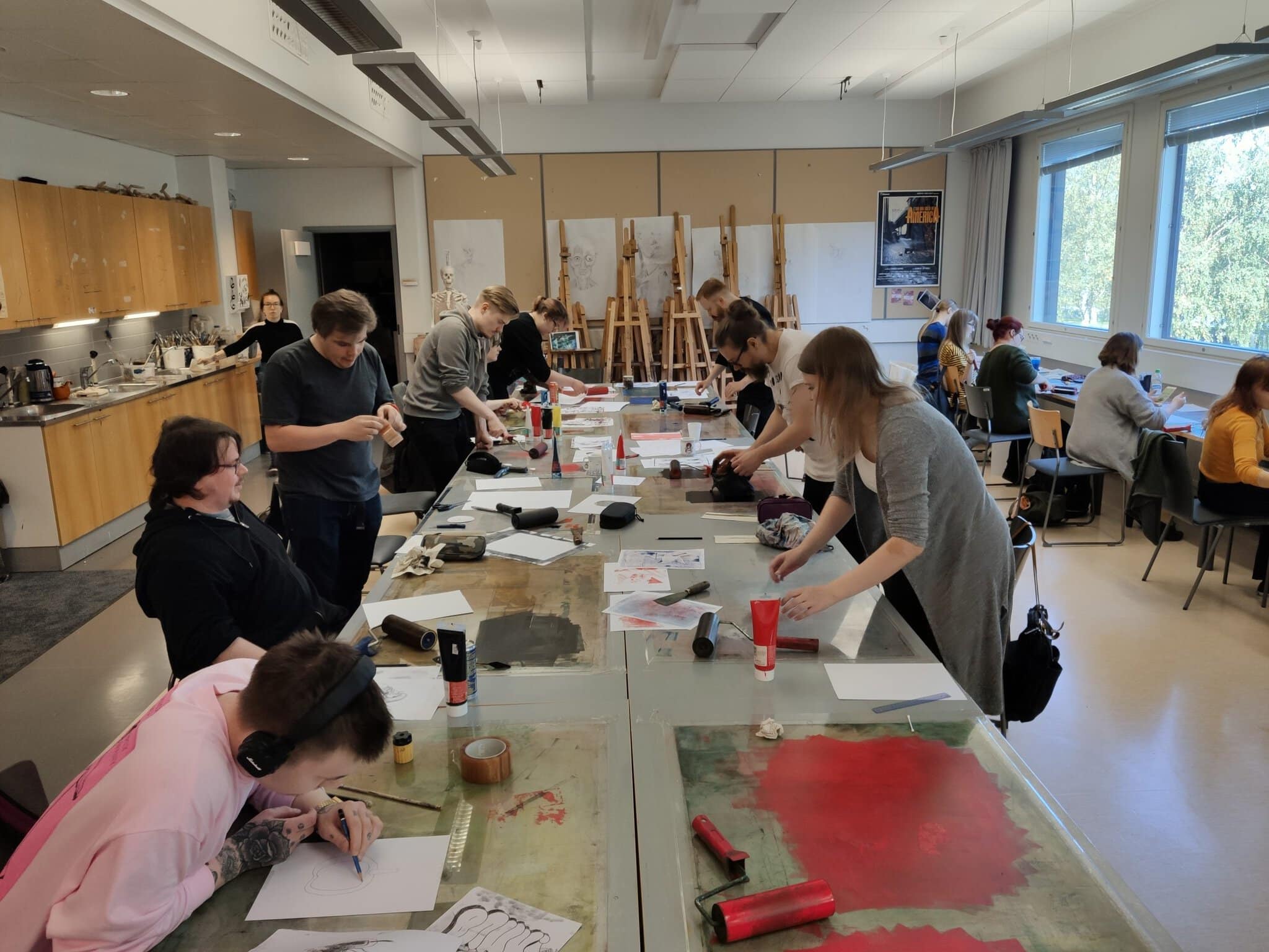 Workshop monotypie vo Fínsku