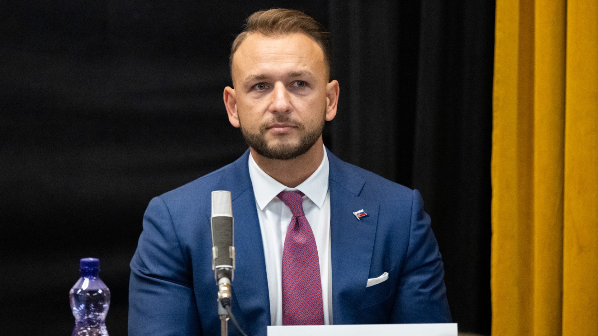 Na snímke minister vnútra SR Matúš Šutaj Eštok (HLAS-SD)