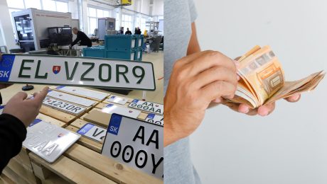 Tabuľky ečv vo výrobe a peniaze v ruke.