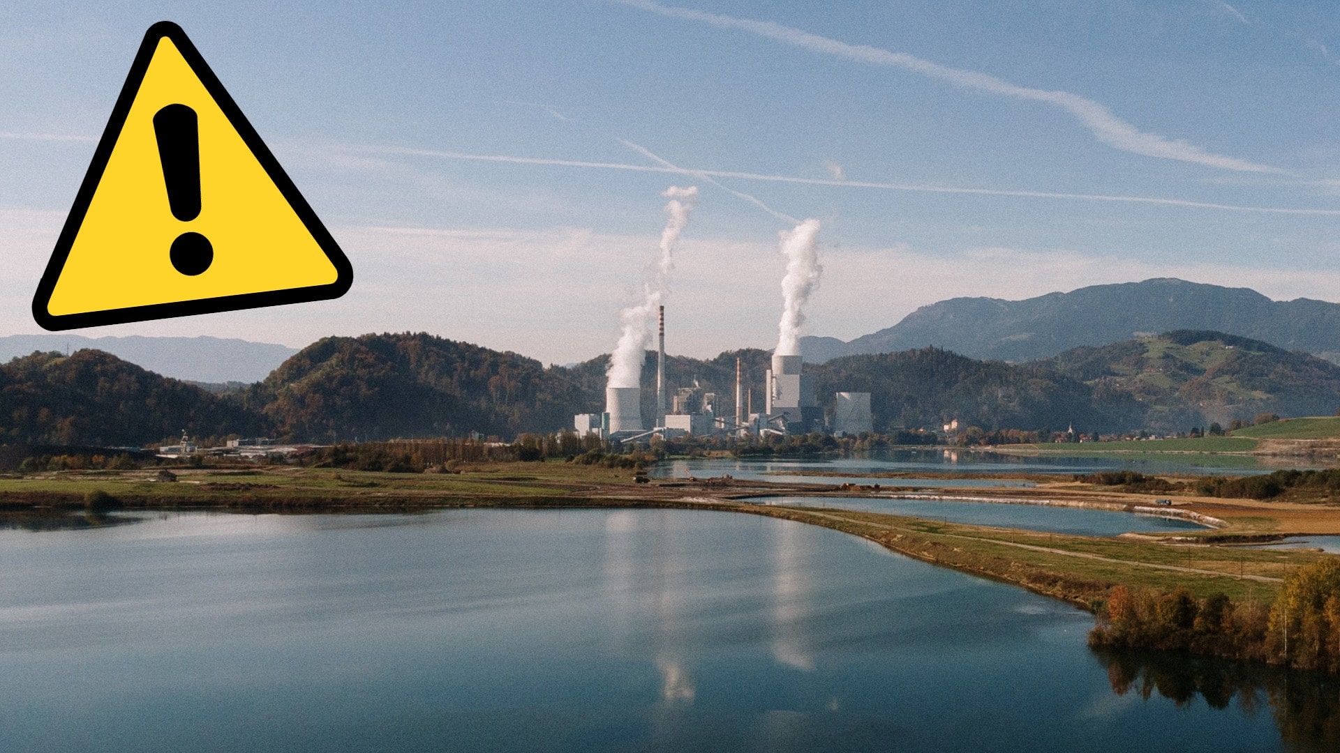 Pohľad na neznámu elektráreň.