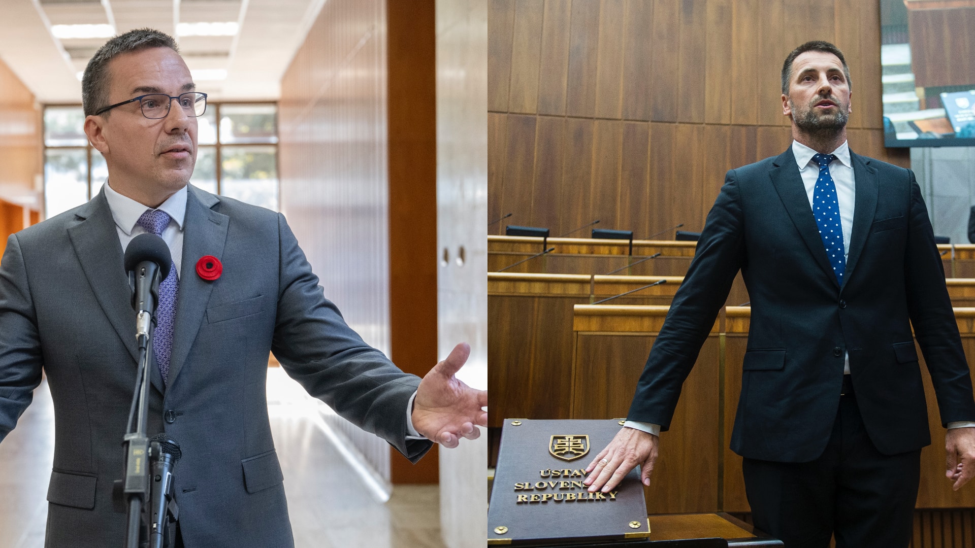 Podpredseda Hlasu a minister práce Erik Tomáš proti Mariánovi Viskupičovi