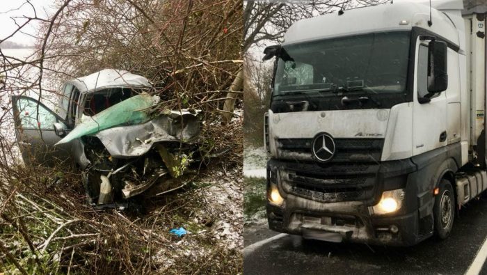 Tragédia pri Leviciach: Šmýkajúci kamión pripravil o život dvoch ľudí