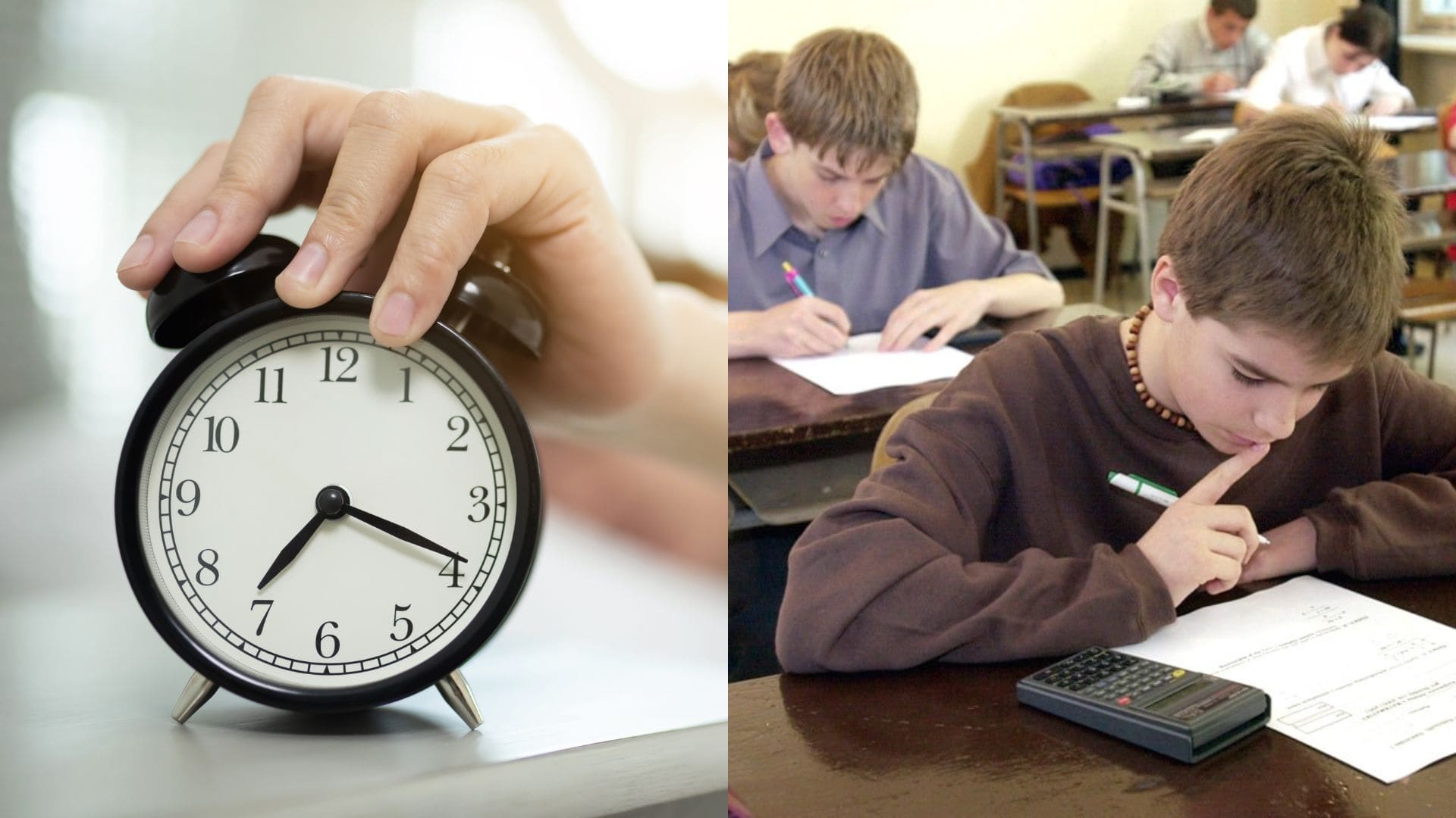budík spánok škola gymnázium študent žiak