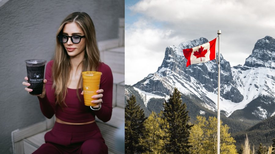 Alexandra Karaffa, kanadská vlajka a kopce
