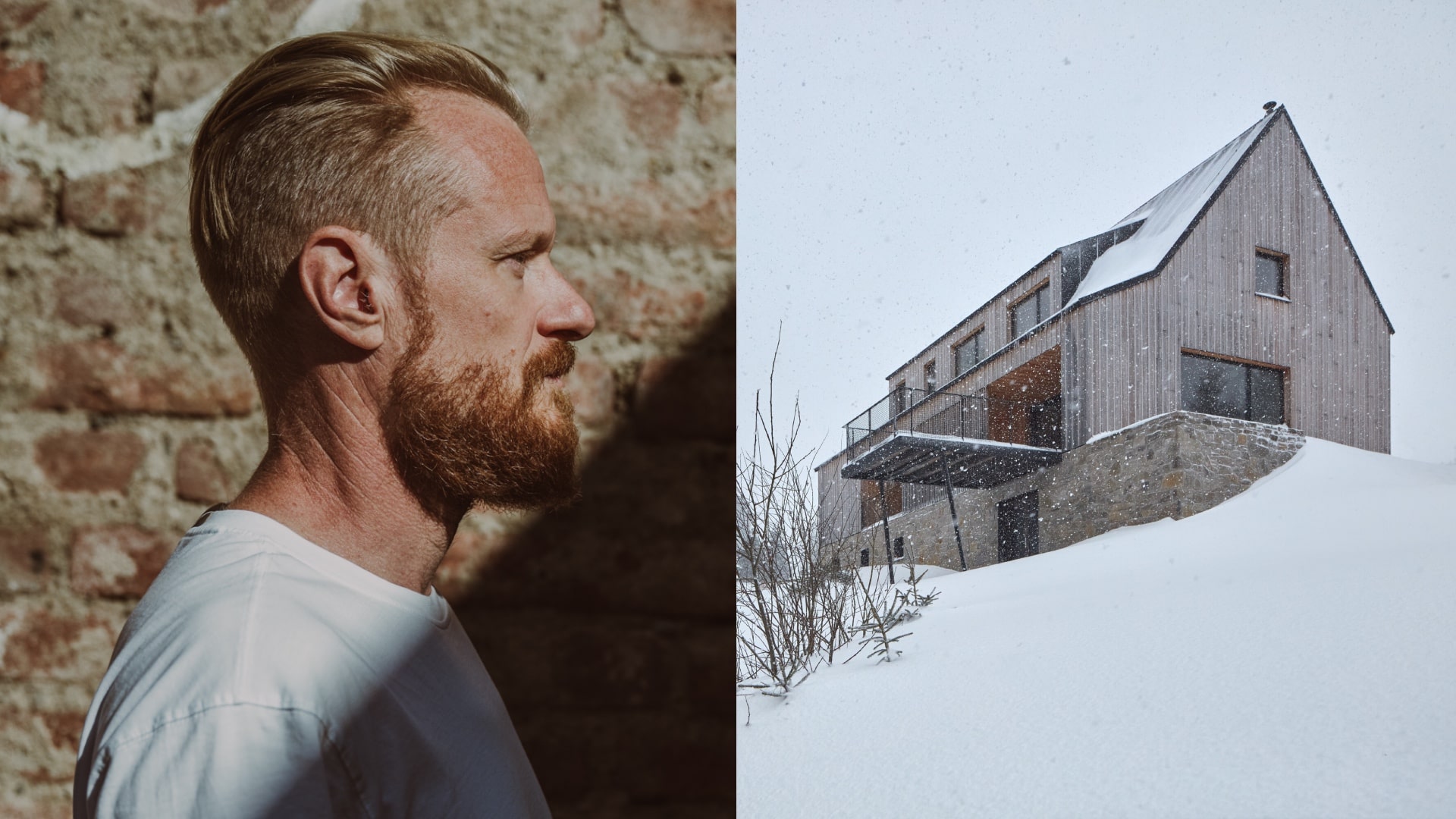 architekt, dom, chata, sneh