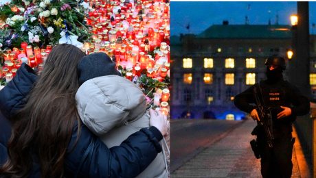 Policajt a sviečky v Prahe