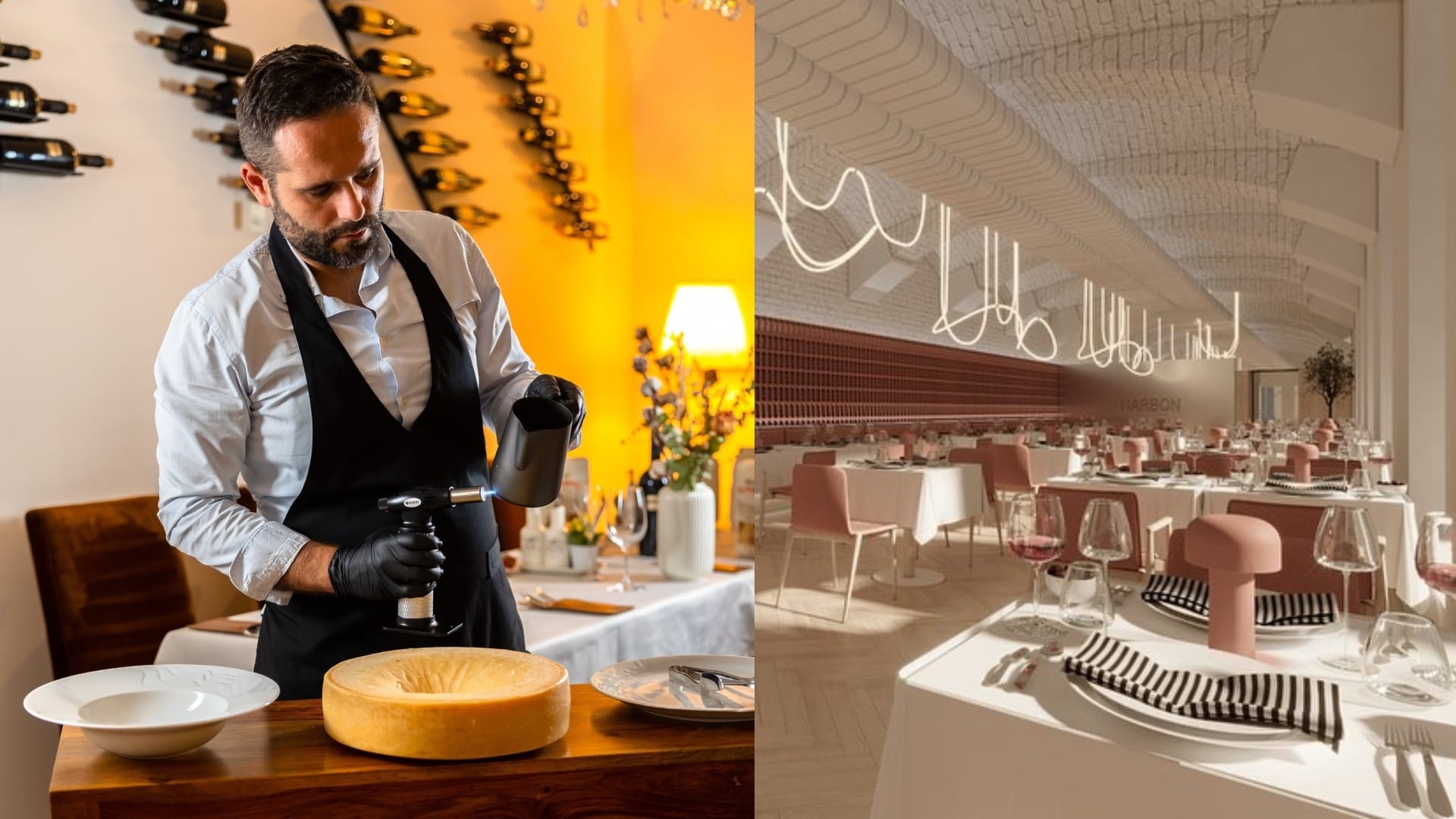 šéf v La Piazza a interér Narbon