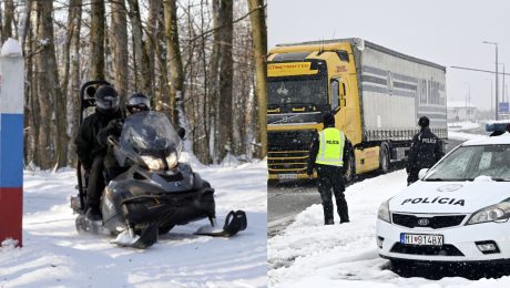 policajti na hraniciach