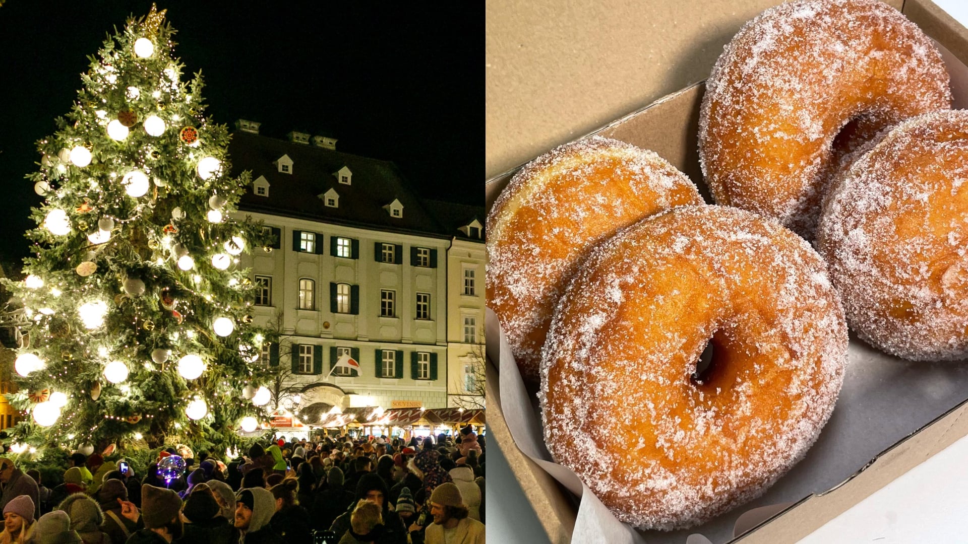 vianočné trhy a šišky