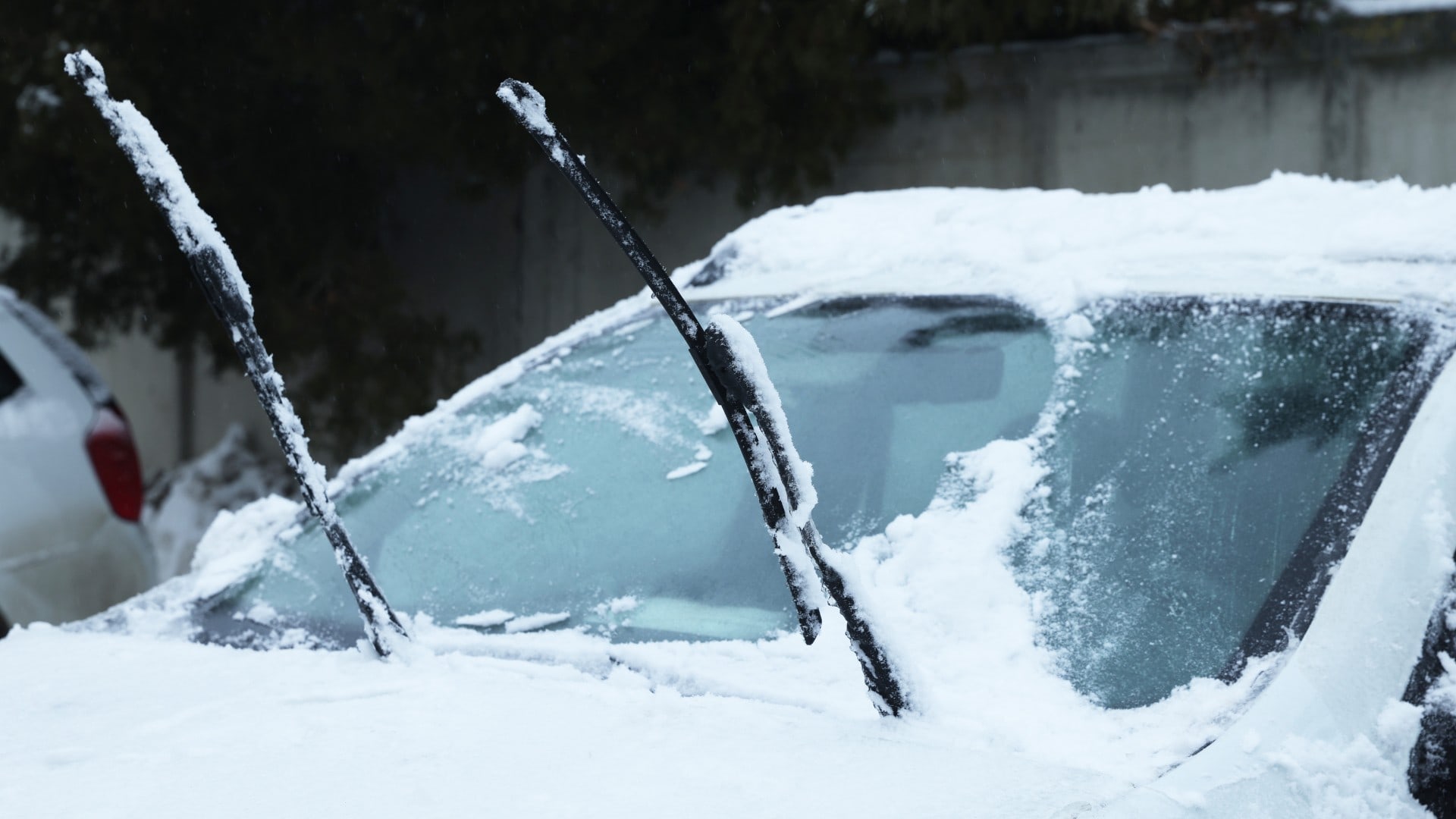 auto pokryté snehom v zime