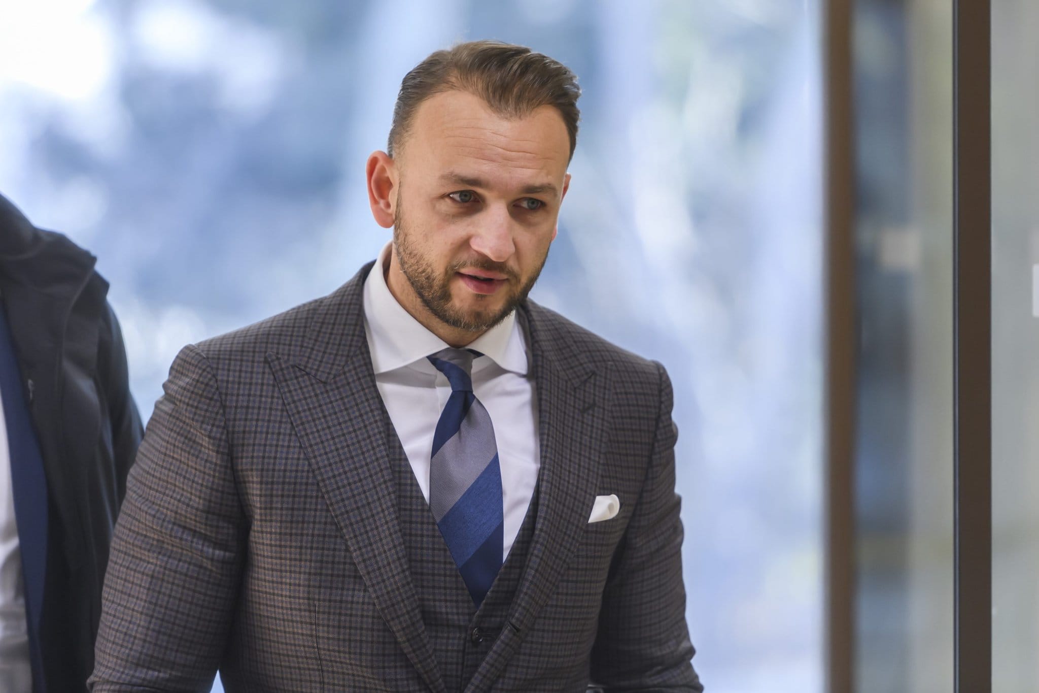 Na snímke minister vnútra SR Matú utaj Etok (Hlas-SD) prichádza na 11. rokovanie vlády SR v Bratislave 10. januára 2024.