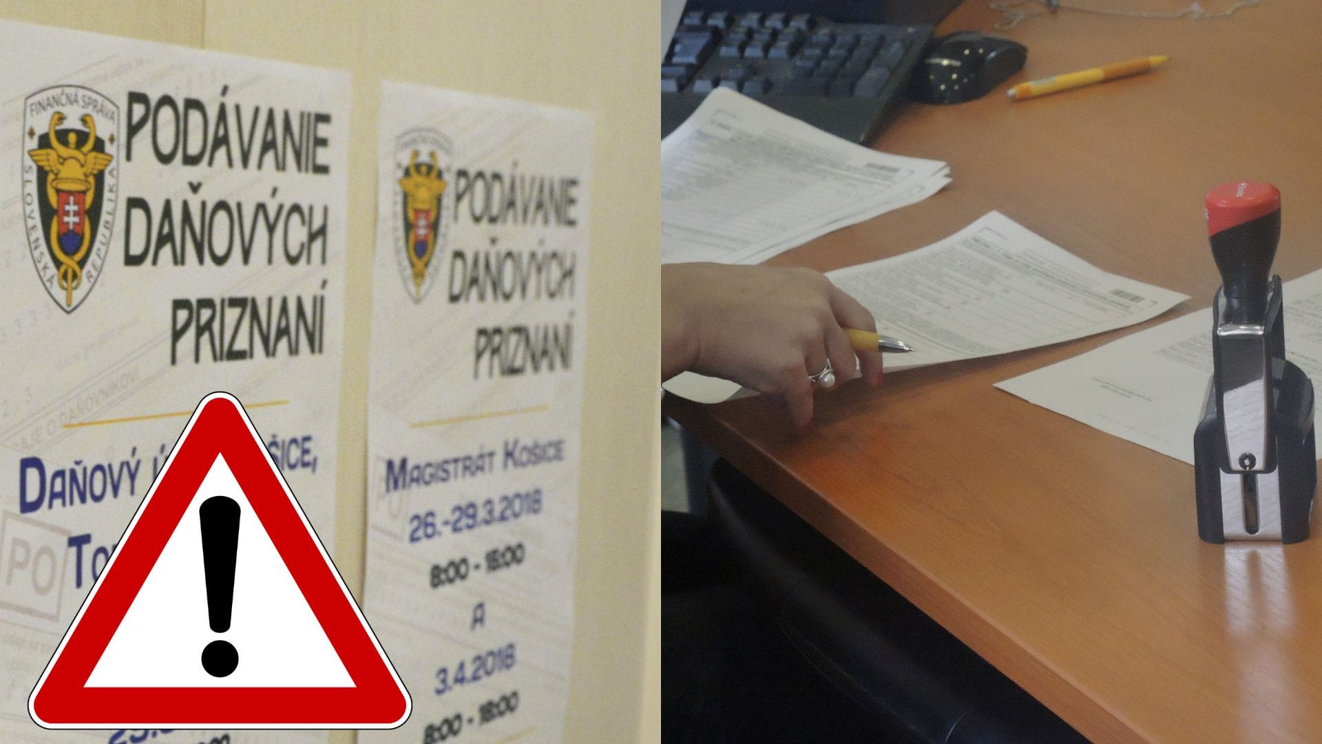 Daňový úrad tabuľky a vyplnenie daňového priznania.