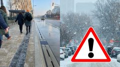 na snímke sú zamrznuté bratislavské ulice a sneženie