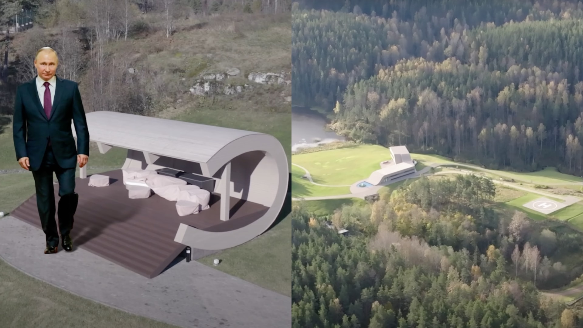 Tajné sídlo Vladimira Putina, Putin ukradol vodopád