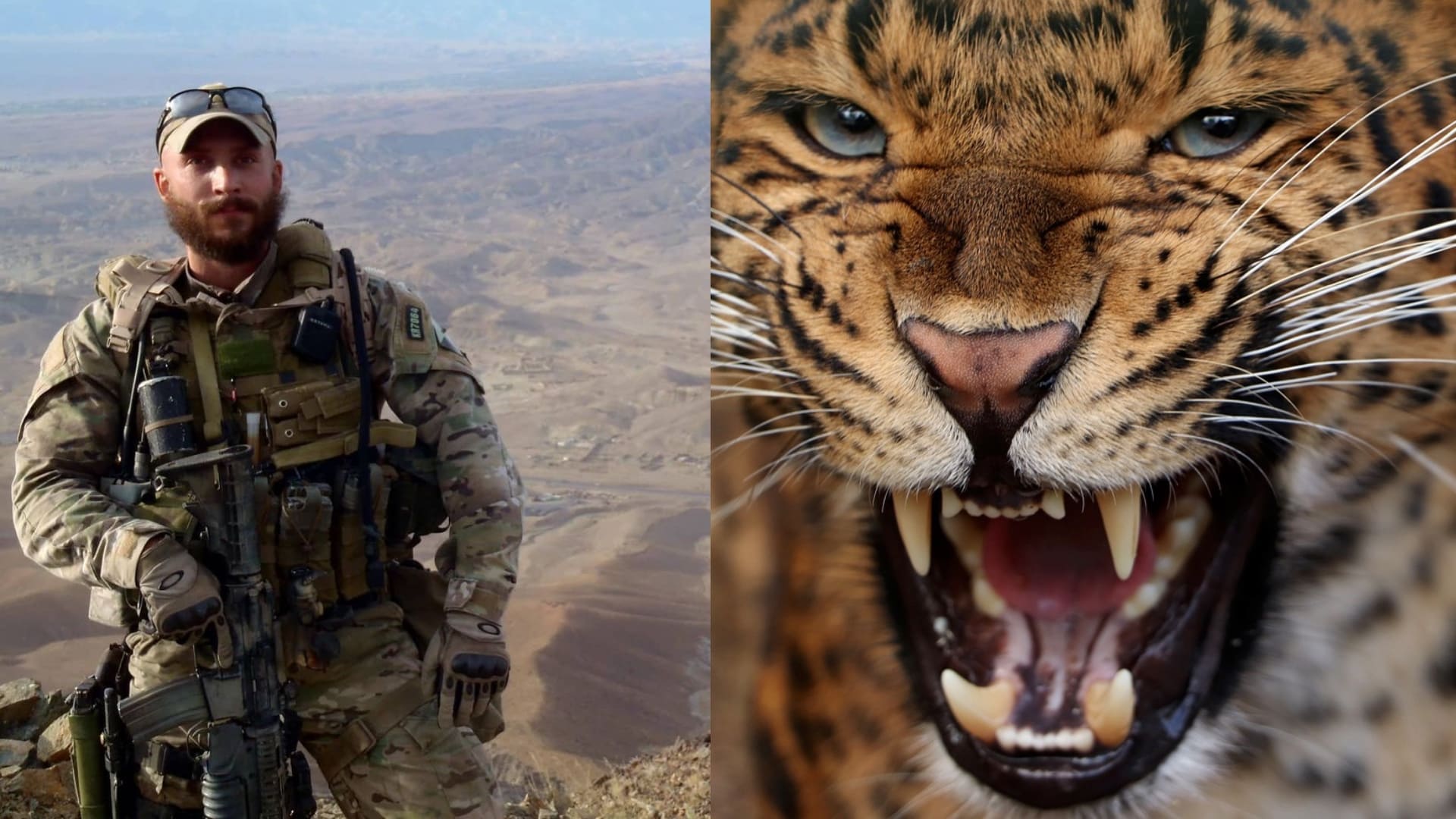 na snímke je Tomáš Král a leopard