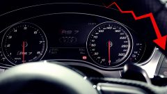 Stočené kilometre, tachometer a odometer Audi