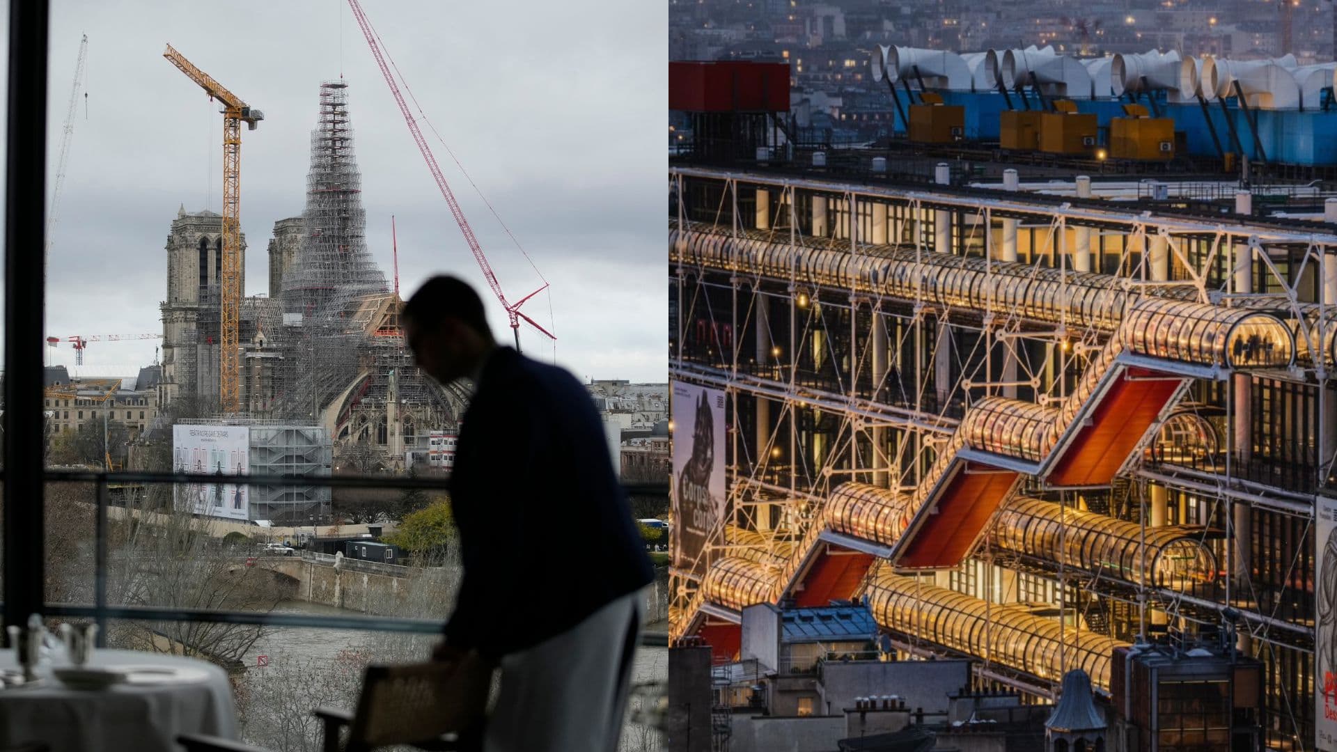 notre-dame katedrála centre pompidou paríž