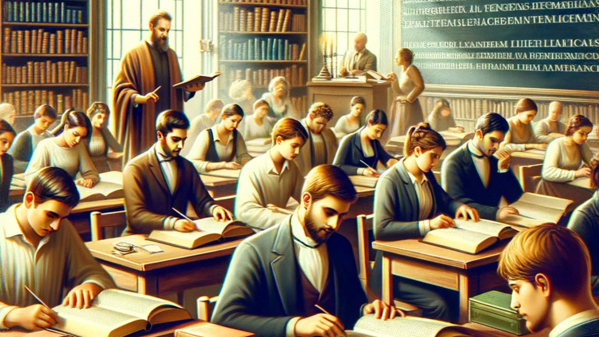 ľudia sa učia latinčinu