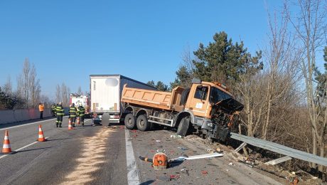vážna nehoda kamiónu na D1