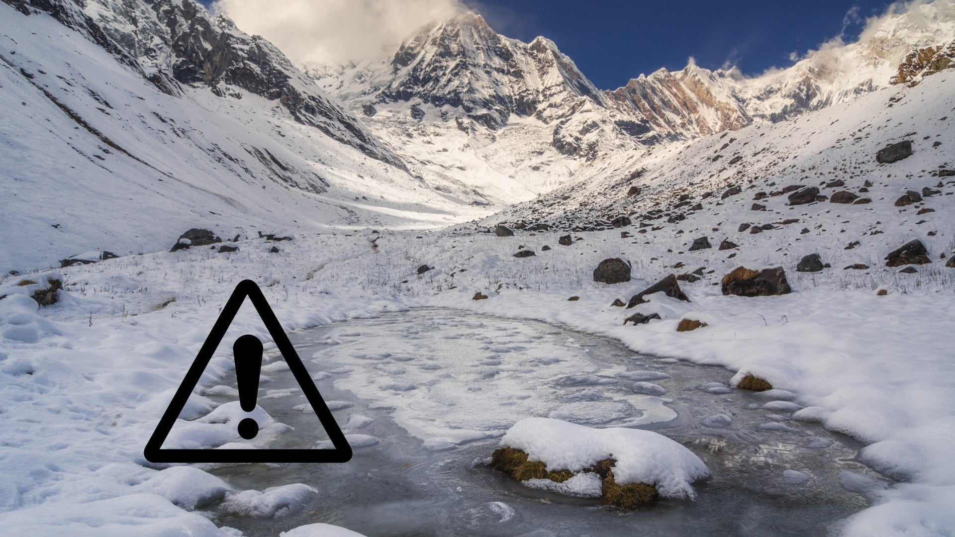 Na snímke sneh a ľad