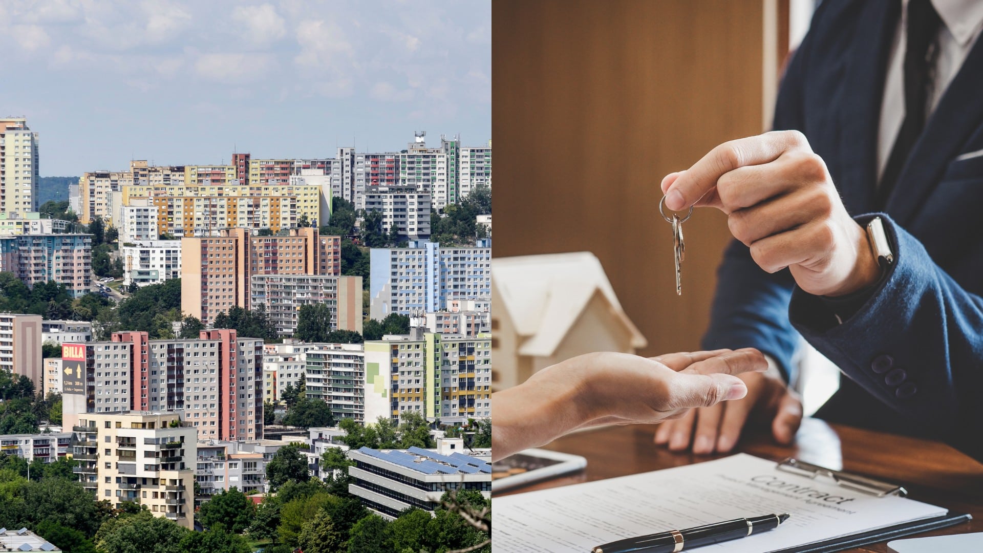 Na snímke sídlisko Dlhé diely, hypotéka