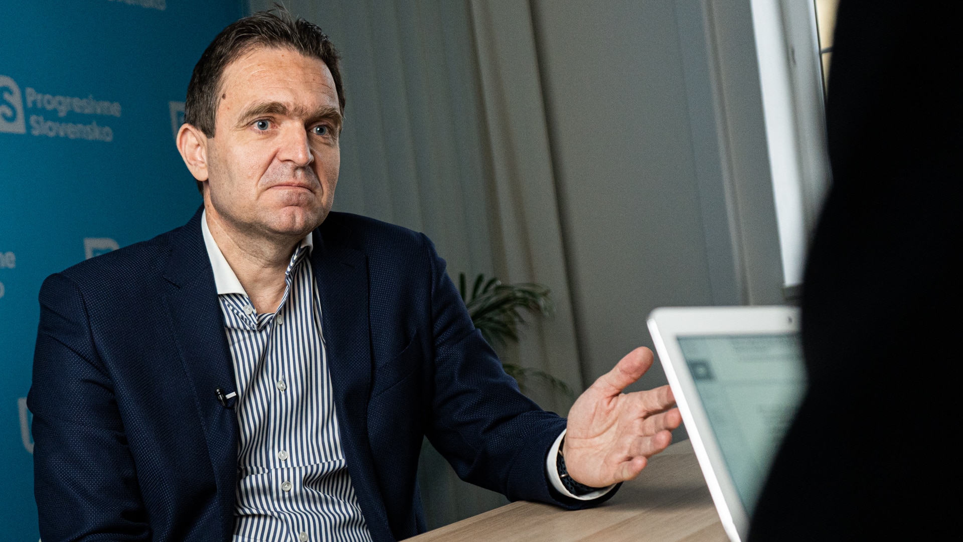 Na snímke Ľudovít Ódor v rozhovore Startitup